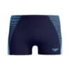 בגד ים קצר של Speedo לגברים בצבע כחול עם עיצוב דינמי.