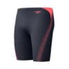 בגד ים שחור של Speedo עם עיצוב אדום ודפוס אלכסוני, מתאים לש.