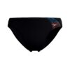 בגד ים שחור של Speedo עם עיצוב צבעוני על הצד.