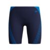 בגד ים שחייה של Speedo בצבע כחול כהה עם עיצוב דינמי.