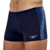 בגד ים שחייה לגברים של Speedo בצבע כחול עם דוגמה מודרנית.
