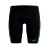 בגדי שחייה של Speedo בצבע שחור עם פרטים טכנולוגיים.