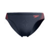 בגד ים תחרותי של Speedo לגברים בצבע שחור ואדום, עיצוב חלק ו.