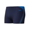 בגד ים קצר של Speedo לגברים בצבע כחול עם עיצוב דינמי, מתאים.