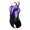 בגדי שחייה של ספורט Speedo לנשים עם עיצוב צבעוני מודרני.